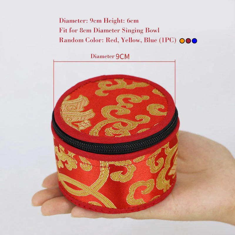 Borsa portaoggetti per ciotola tibetana Buddha Stones con chiusura a cerniera e decorazione - Image 8