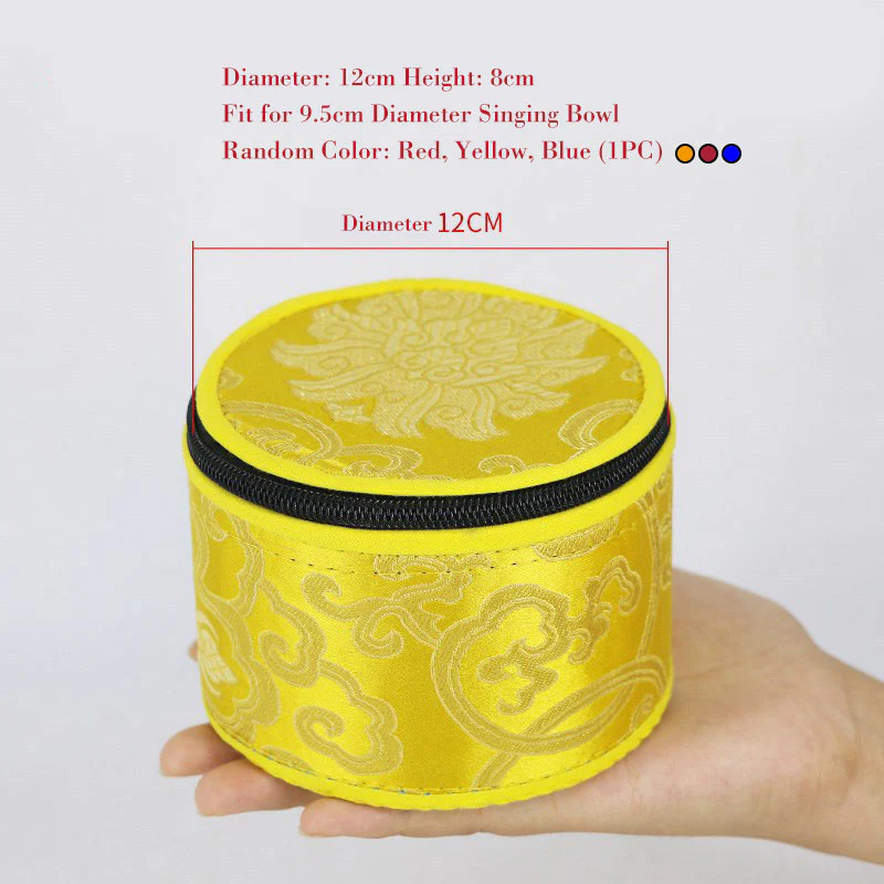 Borsa portaoggetti per ciotola tibetana Buddha Stones con chiusura a cerniera e decorazione - Image 9