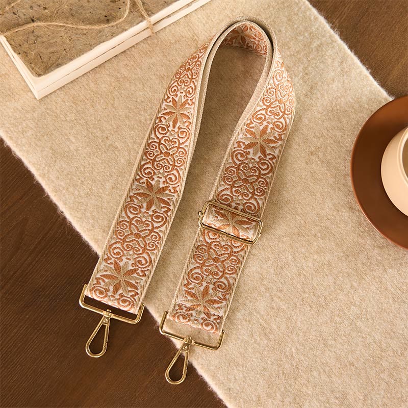 Borse a tracolla regolabili con cinturini di ricambio per borse a tracolla, borsetta con ricami geometrici, borse a tracolla in pietre Buddha Stones, stile bohémien, marrone beige - Image 2