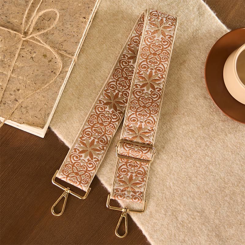 Borse a tracolla regolabili con cinturini di ricambio per borse a tracolla, borsetta con ricami geometrici, borse a tracolla in pietre Buddha Stones, stile bohémien, marrone beige - Image 3
