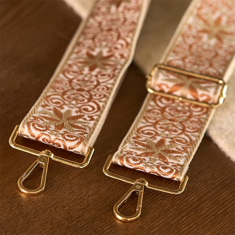 Borse a tracolla regolabili con cinturini di ricambio per borse a tracolla, borsetta con ricami geometrici, borse a tracolla in pietre Buddha Stones, stile bohémien, marrone beige - Image 7