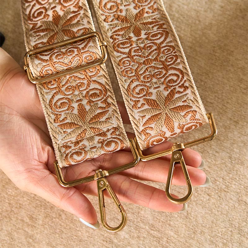 Borse a tracolla regolabili con cinturini di ricambio per borse a tracolla, borsetta con ricami geometrici, borse a tracolla in pietre Buddha Stones, stile bohémien, marrone beige - Image 8