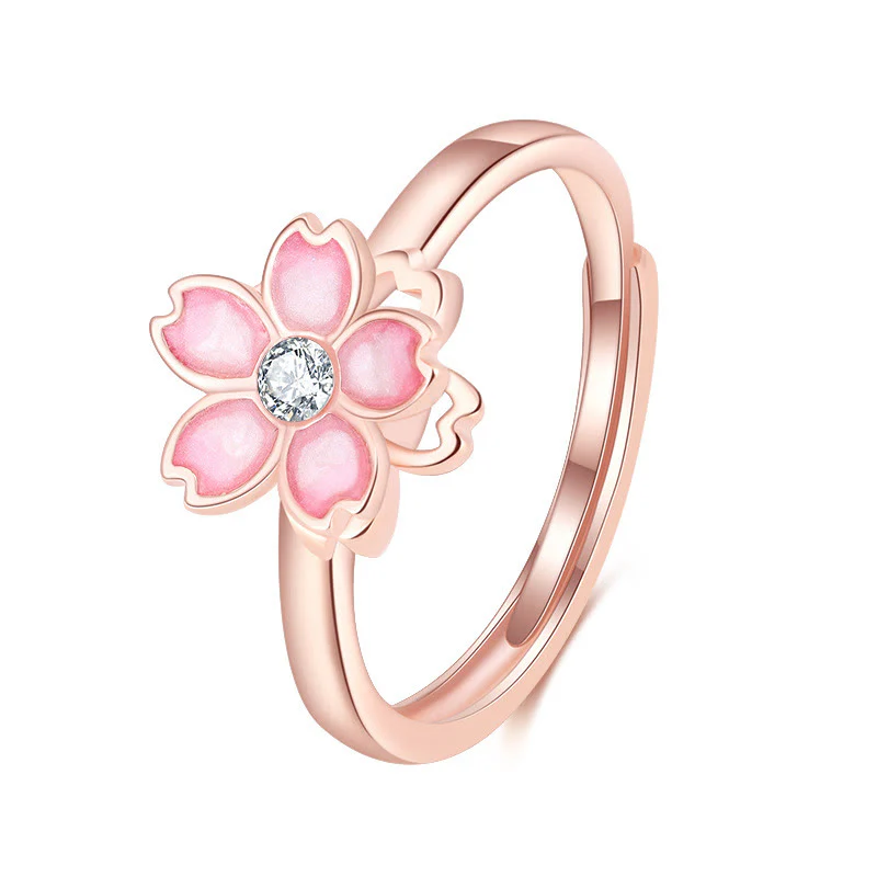 Bracciale a catena con benedizione in fiore di ciliegio in argento sterling 925 Buddha Stones, anello girevole - Image 17