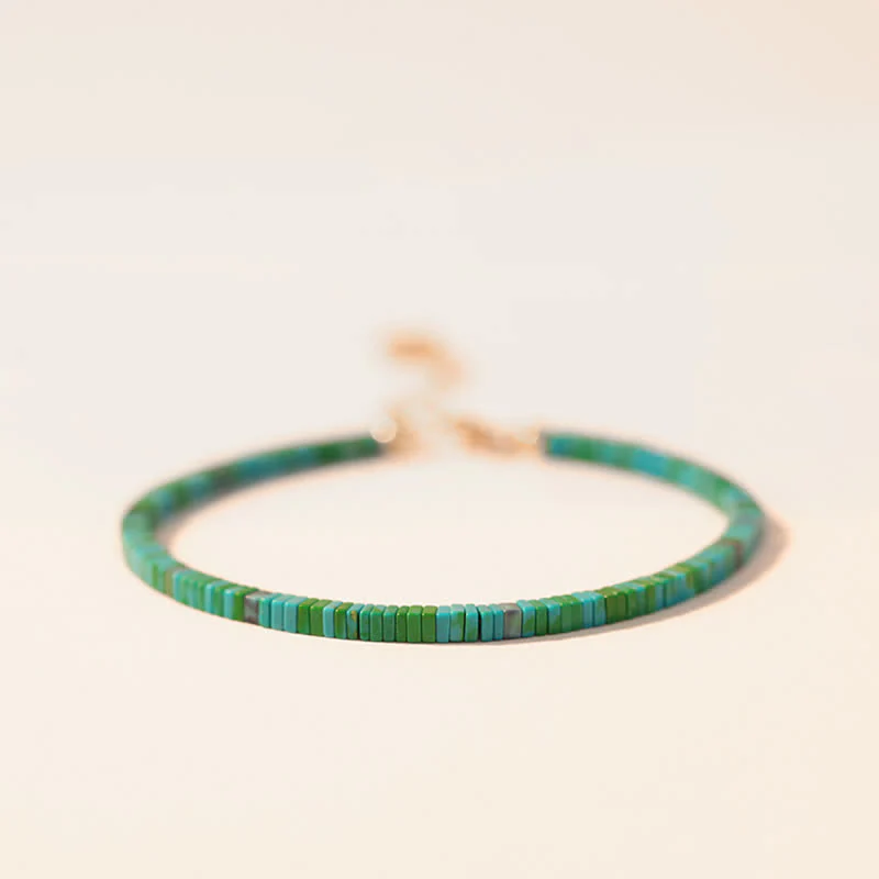 Bracciale a catena con perline turchesi e forza dell'amicizia