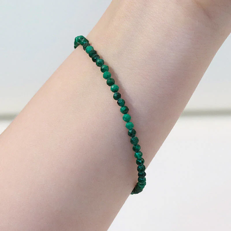 Bracciale anti-ansia con perline ultrasottili in malachite naturale da 3 mm di Buddha Stones - Image 10