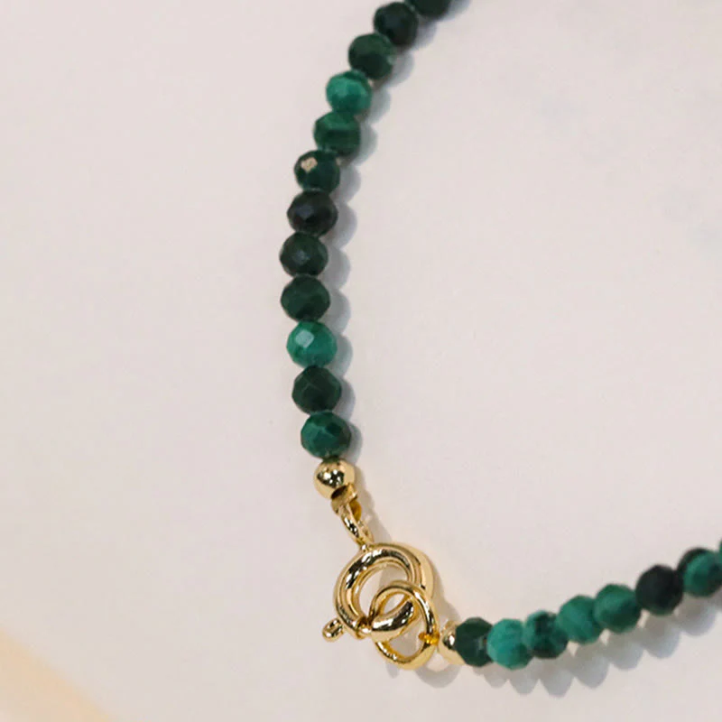 Bracciale anti-ansia con perline ultrasottili in malachite naturale da 3 mm di Buddha Stones - Image 7