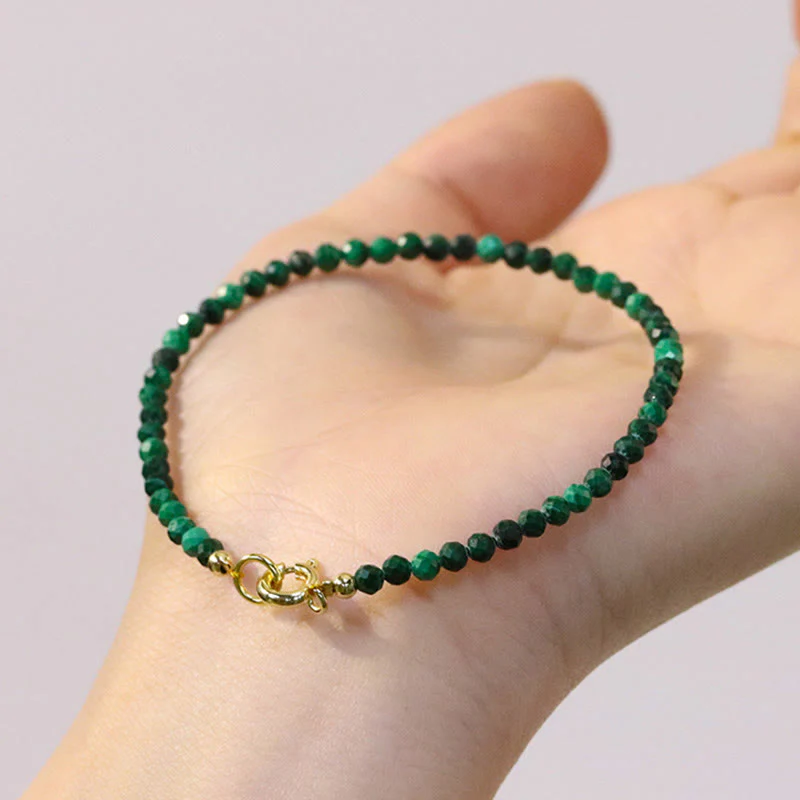 Bracciale anti-ansia con perline ultrasottili in malachite naturale da 3 mm di Buddha Stones - Image 9