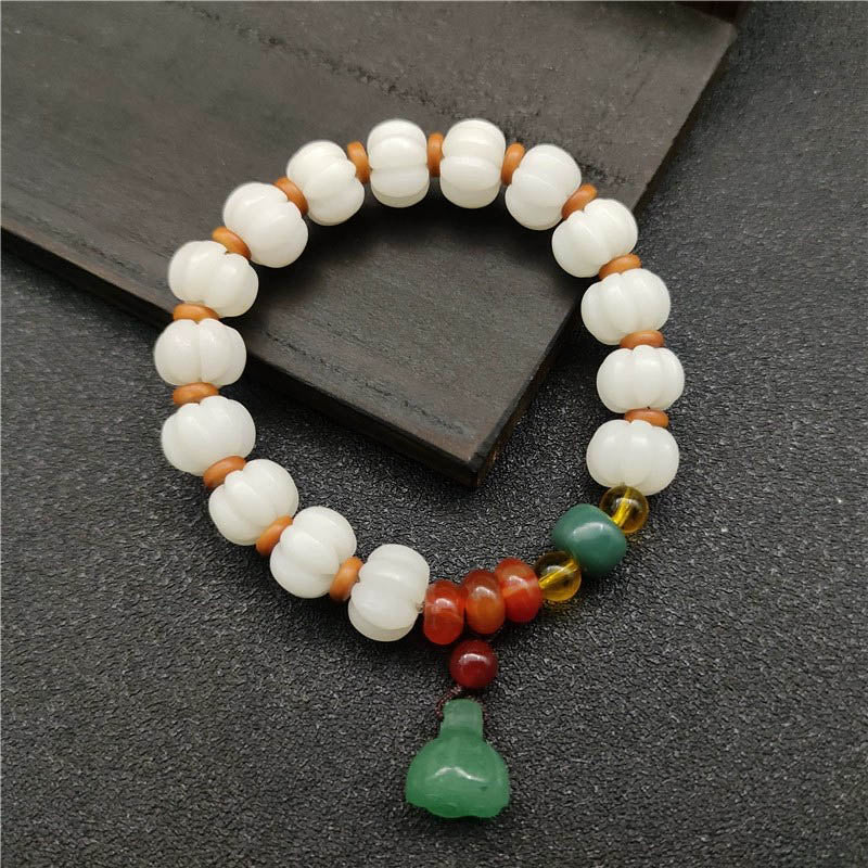 Bracciale Bodhi Harmony in agata naturale con semi di Bodhi - Image 3