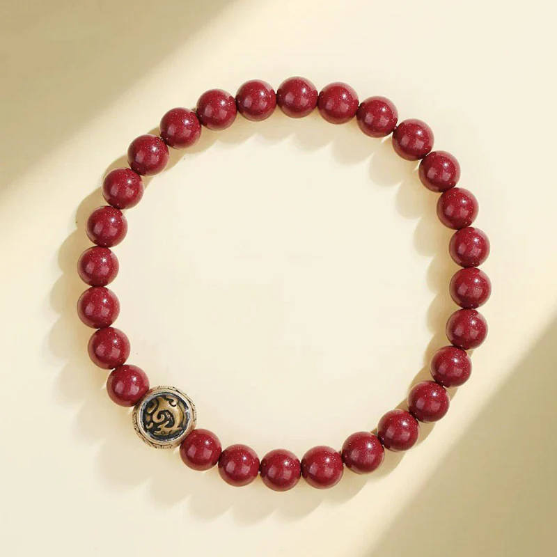 Bracciale Buddha Stones 925 Sterling Silver Cinnabar naturale Quattro Bestie Benedizione - Image 2
