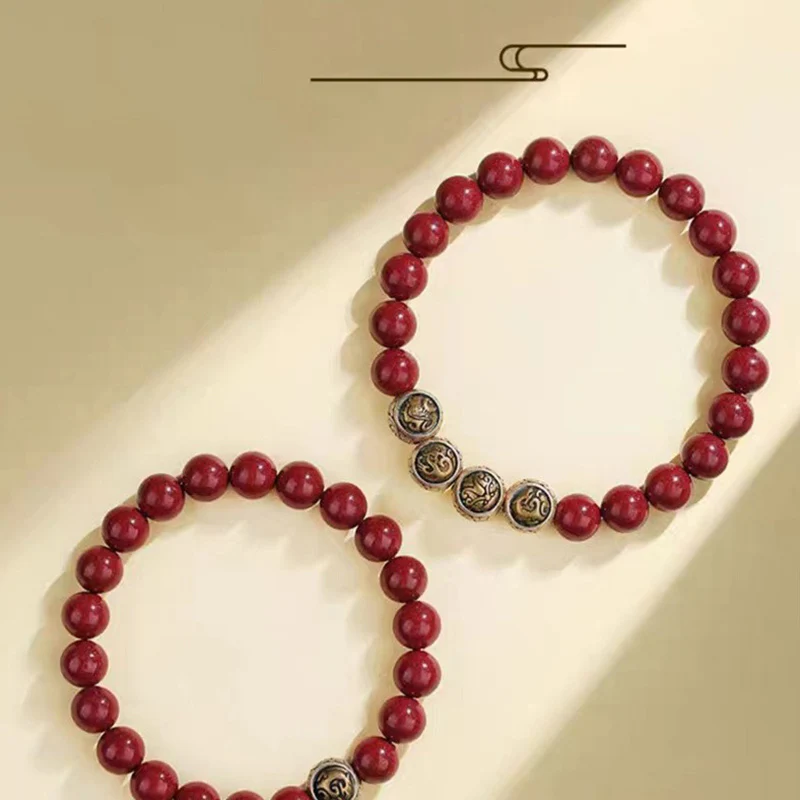 Bracciale Buddha Stones 925 Sterling Silver Cinnabar naturale Quattro Bestie Benedizione - Image 22