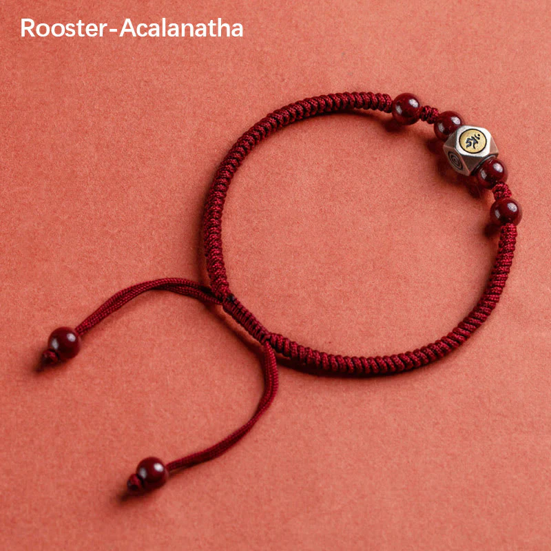 Bracciale Buddha Stones 925 Sterling Silver Zodiaco Cinese Buddha Natale Cinabro Calma - Image 22