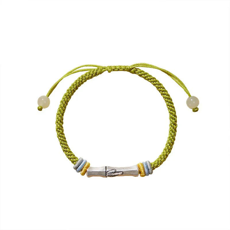 Bracciale Buddha Stones 999 Sterling Silver Red String Bamboo Enlightenment - Image 12