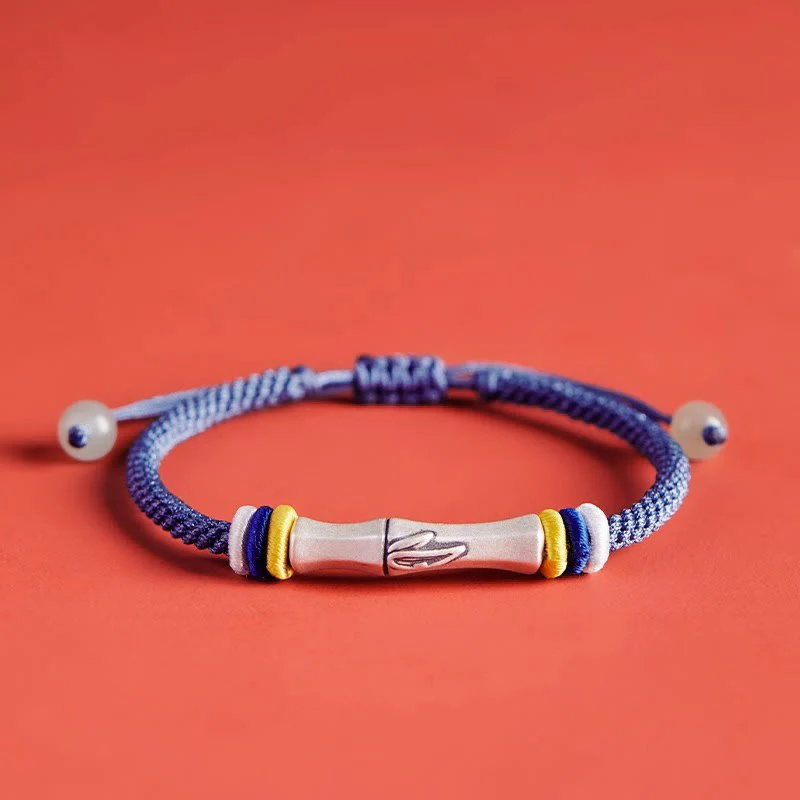 Bracciale Buddha Stones 999 Sterling Silver Red String Bamboo Enlightenment - Image 17
