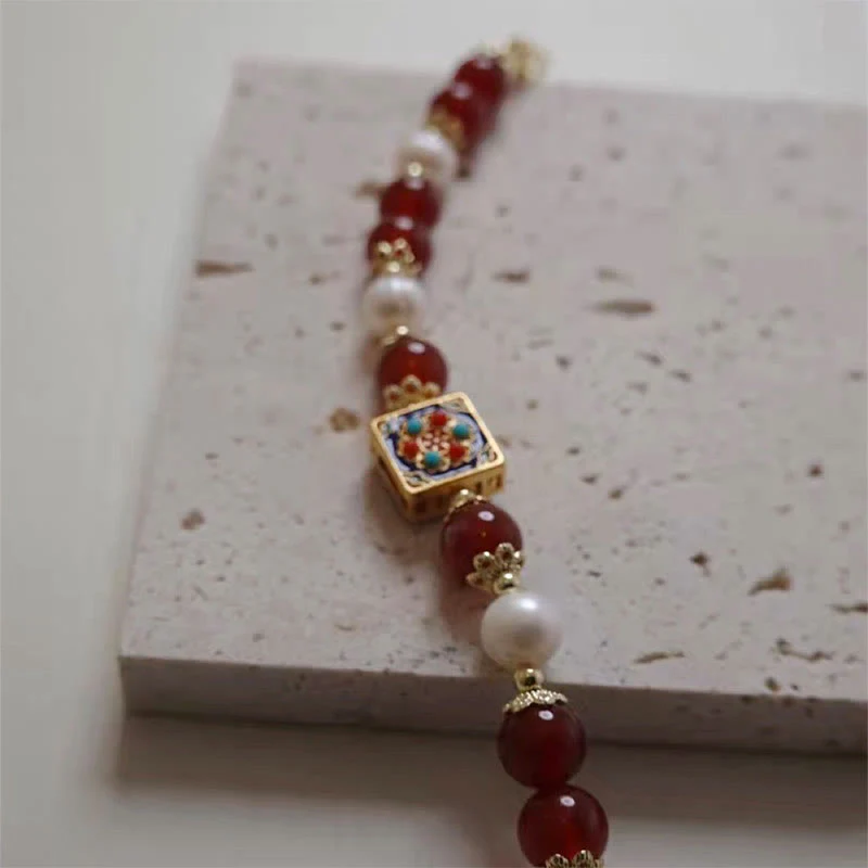 Bracciale Buddha Stones Agata Rossa Perla Fiducia Autoaccettazione - Image 14