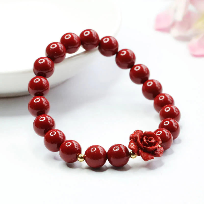 Bracciale Buddha Stones Cinnabar Rose Calm - Image 3