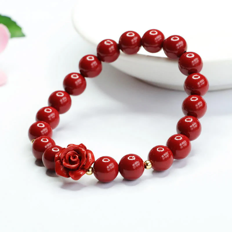 Bracciale Buddha Stones Cinnabar Rose Calm - Image 4