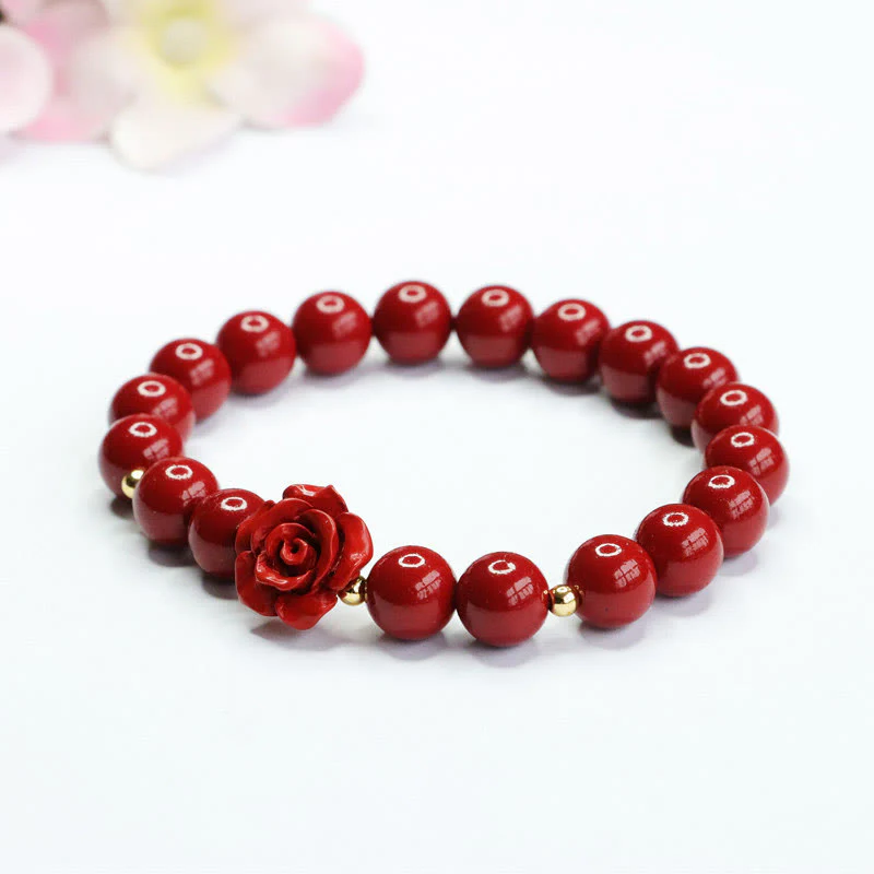 Bracciale Buddha Stones Cinnabar Rose Calm - Image 5