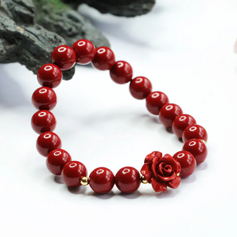 Bracciale Buddha Stones Cinnabar Rose Calm - Image 7