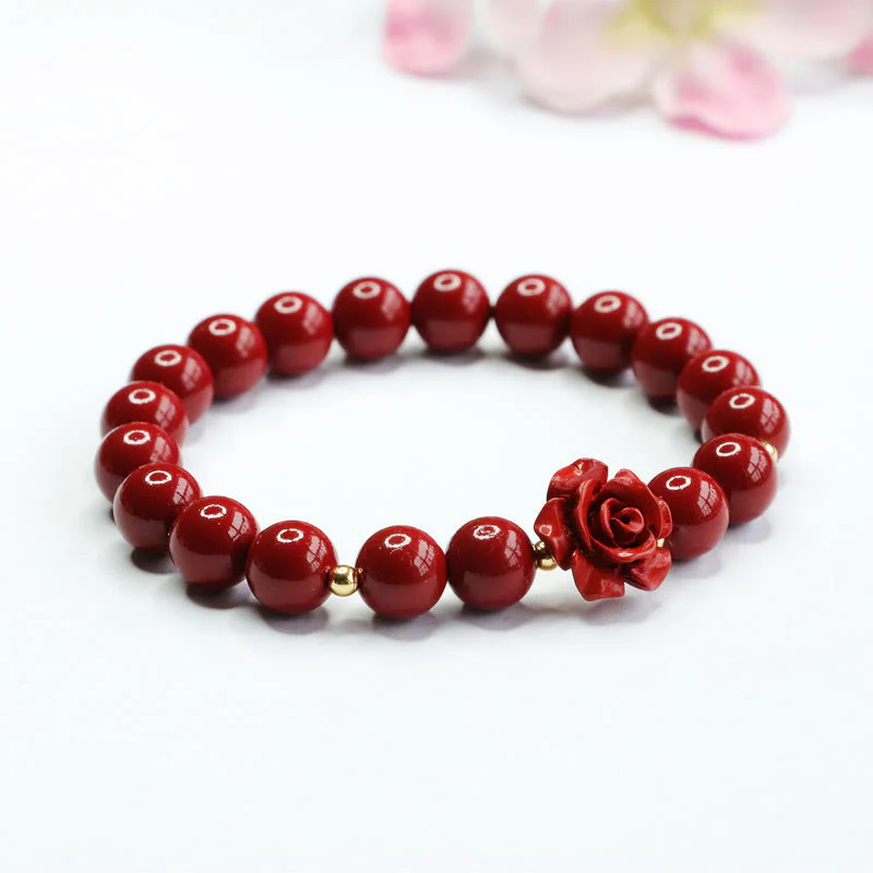 Bracciale Buddha Stones Cinnabar Rose Calm - Image 9