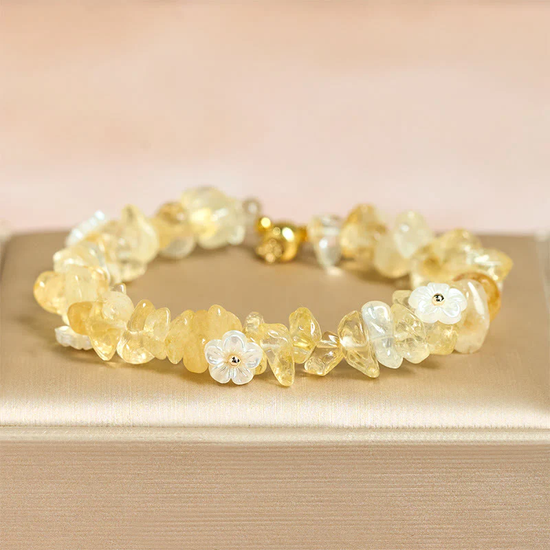 Bracciale Buddha Stones con design a fiore di cristallo irregolare e ametista e cristallo bianco - Image 27