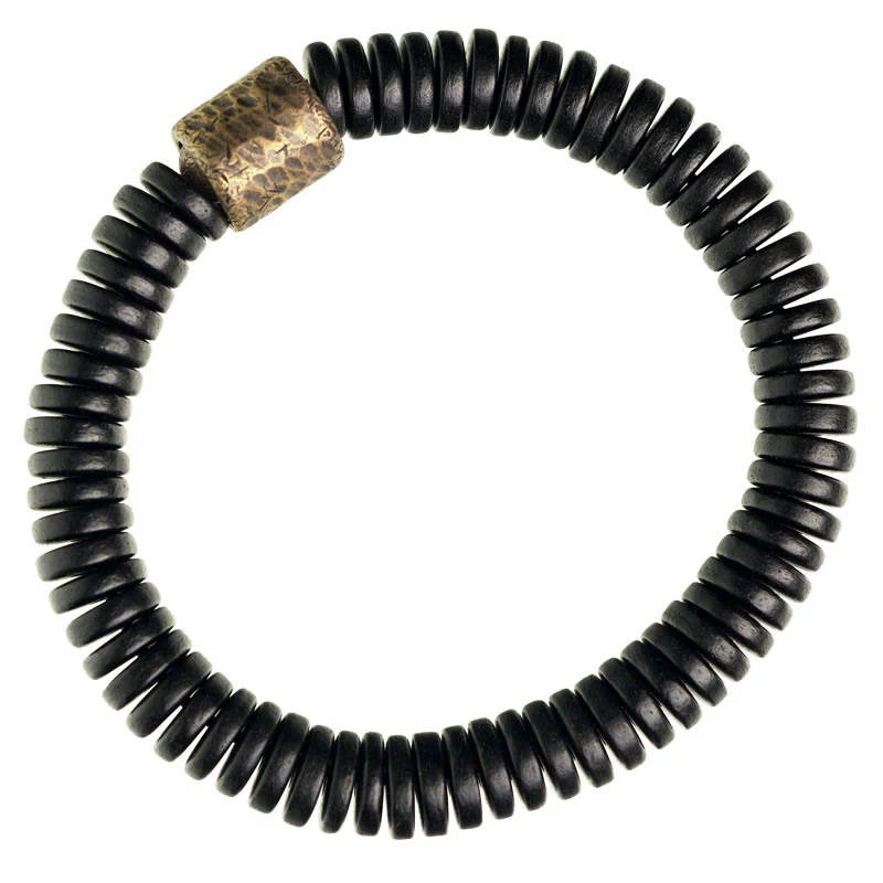Bracciale Buddha Stones Ebano Legno Rame Ottone Calma - Image 14