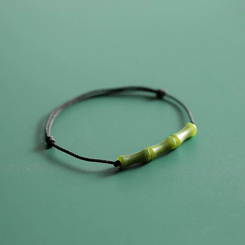 Bracciale Buddha Stones Green Bamboo Jade Pattern Luck Abundance - Image 10