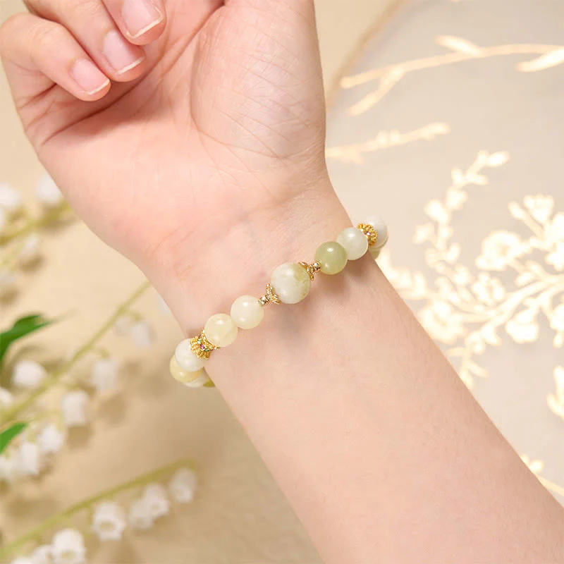 Bracciale Buddha Stones Green Grape Color Jade Abundance - Image 4