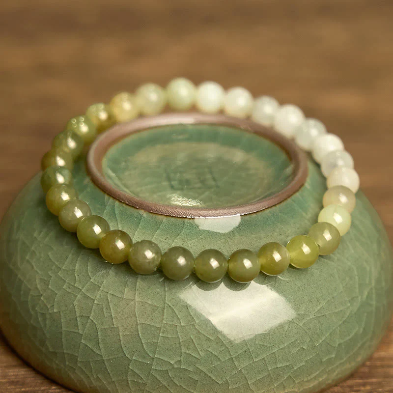 Bracciale Buddha Stones Hetian Jade Gradient Color Abbondanza - Image 2