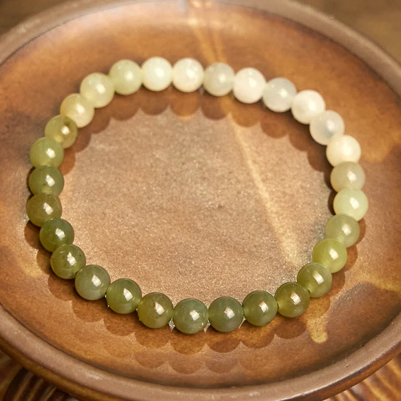 Bracciale Buddha Stones Hetian Jade Gradient Color Abbondanza - Image 3