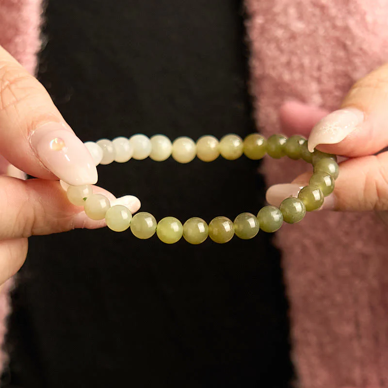 Bracciale Buddha Stones Hetian Jade Gradient Color Abbondanza - Image 6