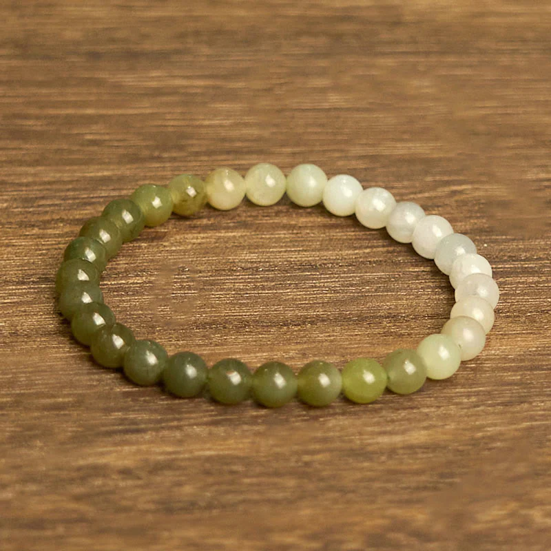 Bracciale Buddha Stones Hetian Jade Gradient Color Abbondanza - Image 8