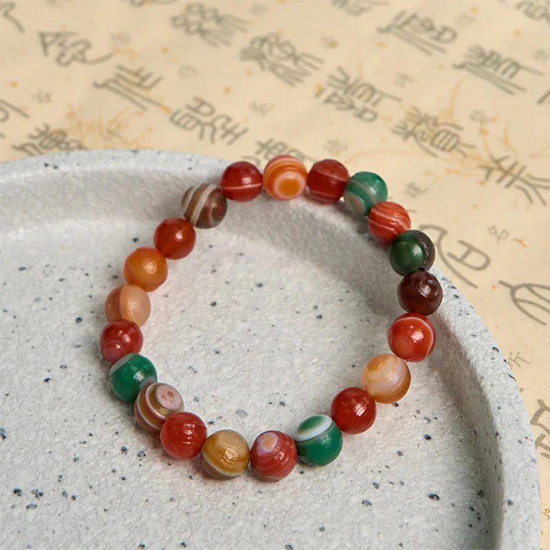Bracciale Buddha Stones in agata naturale dell'Alashan per la fiducia - Image 7