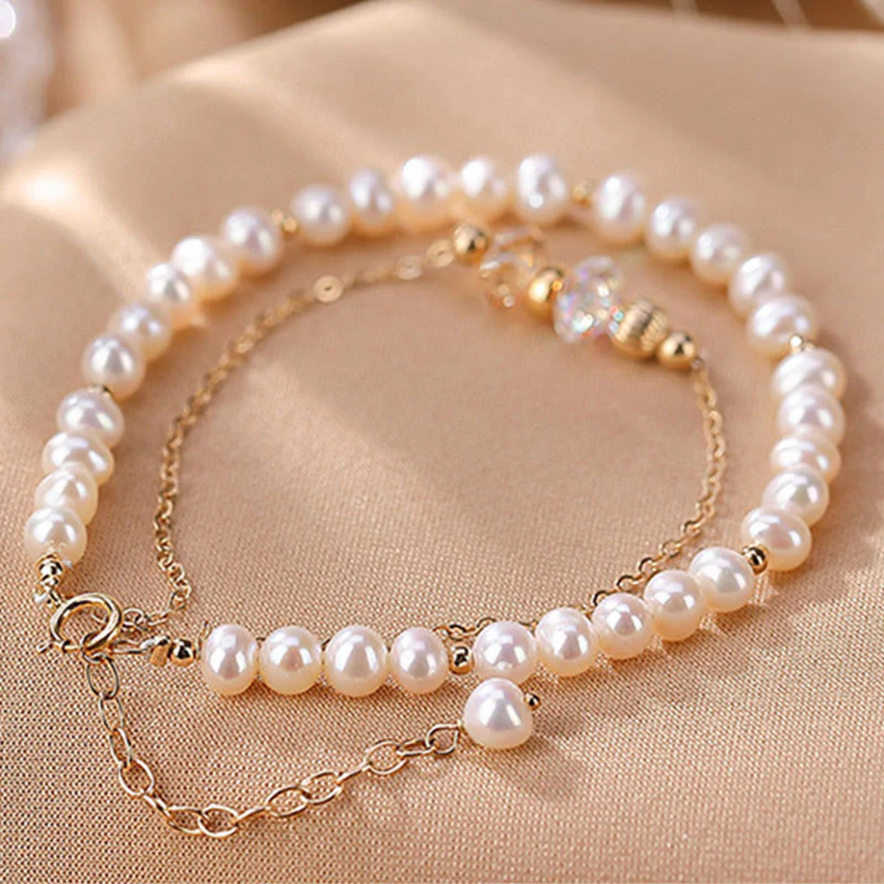 Bracciale Buddha Stones in argento sterling 925 placcato oro 14k con perle naturali e cristalli curativi a doppio strato - Image 7