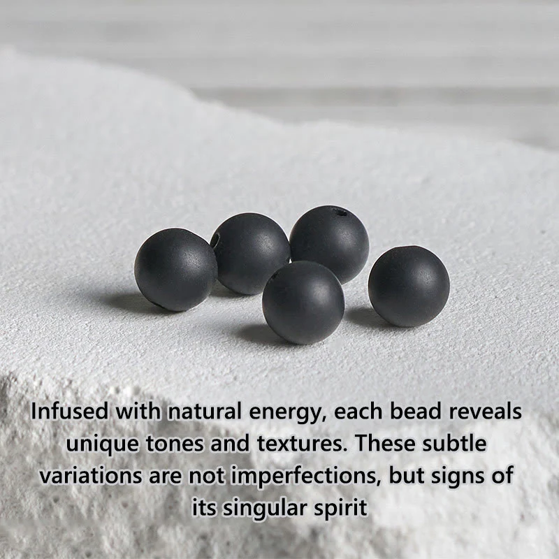 Bracciale Buddha Stones in onice nero satinato naturale con diaspro dipinto - Image 7