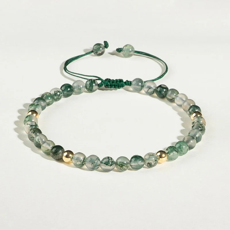 Bracciale Buddha Stones Moss Agate Lucky Balance