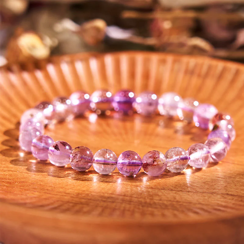 Bracciale Buddha Stones Natural Purple Phantom Love Saggezza - Image 3