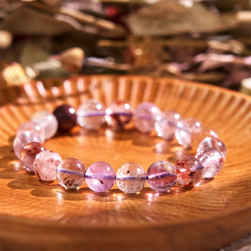 Bracciale Buddha Stones Natural Purple Phantom Love Saggezza - Image 5
