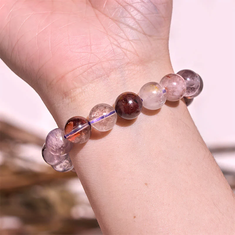 Bracciale Buddha Stones Natural Purple Phantom Love Saggezza - Image 6