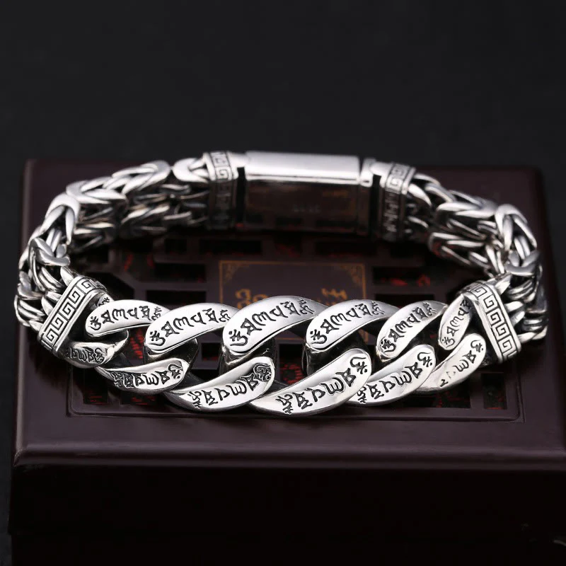 Bracciale Buddha Stones Om Mani Padme Hum inciso Pace Purezza