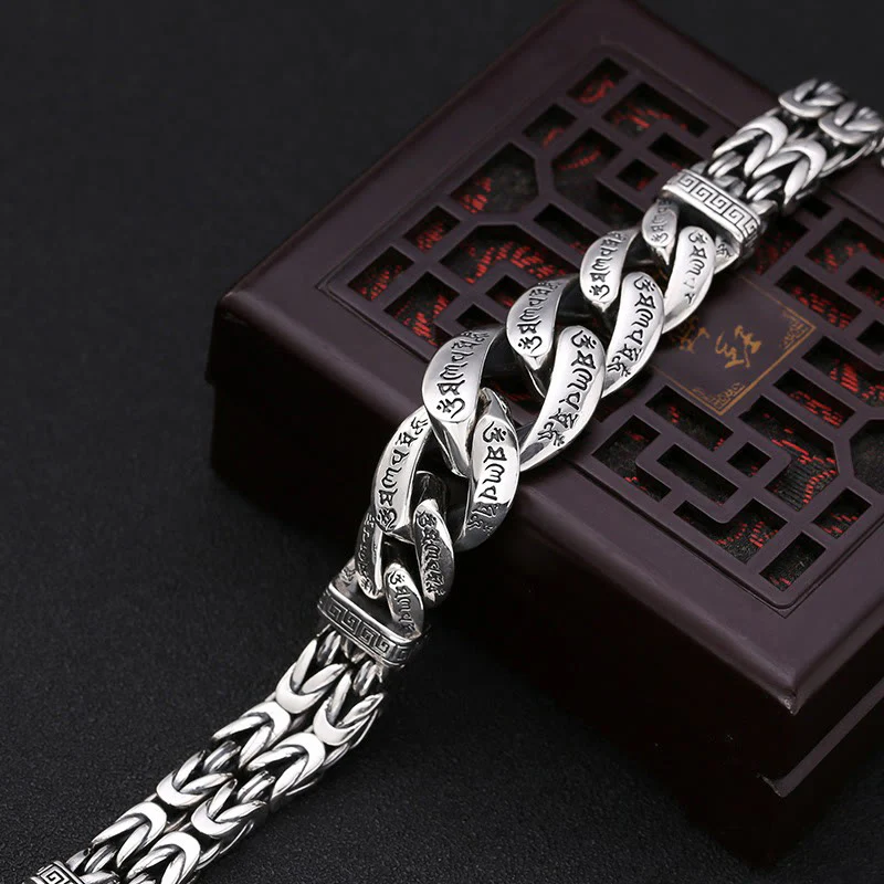Bracciale Buddha Stones Om Mani Padme Hum inciso Pace Purezza - Image 4