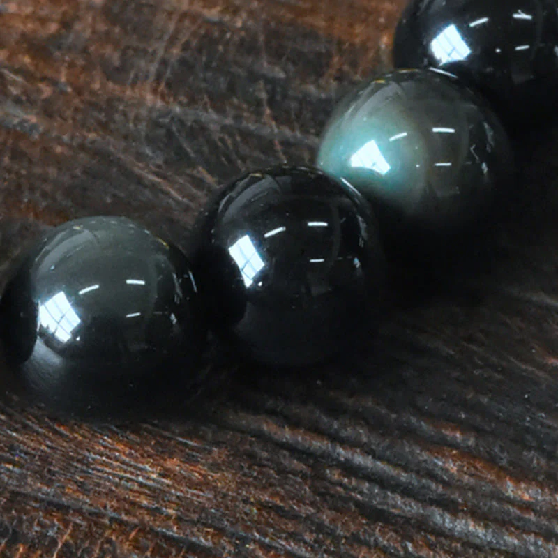 Bracciale Buddha Stones Rainbow Obsidian Copper Bead Positive Transformation - Image 8