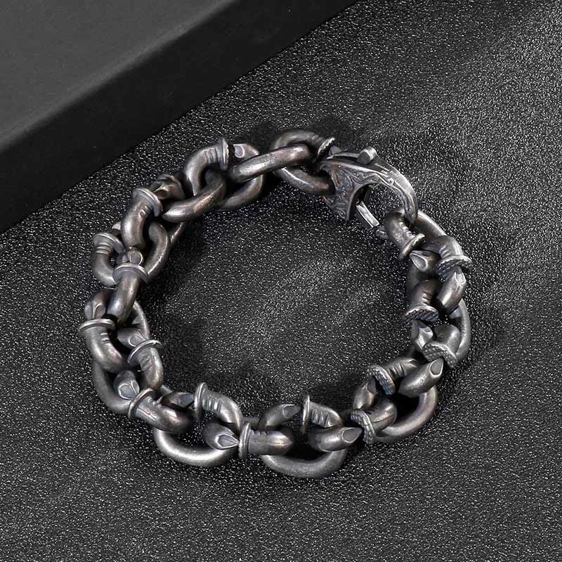 Bracciale Buddha Stones Square Rivets Titanium Steel Good Luck Balance - Image 7