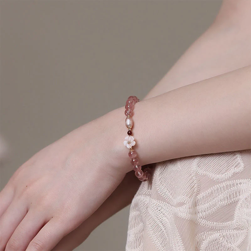 Bracciale Buddha Stones Strawberry Quartz Peach Blossom Love - Image 3