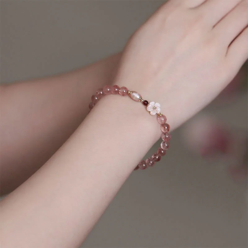 Bracciale Buddha Stones Strawberry Quartz Peach Blossom Love - Image 4