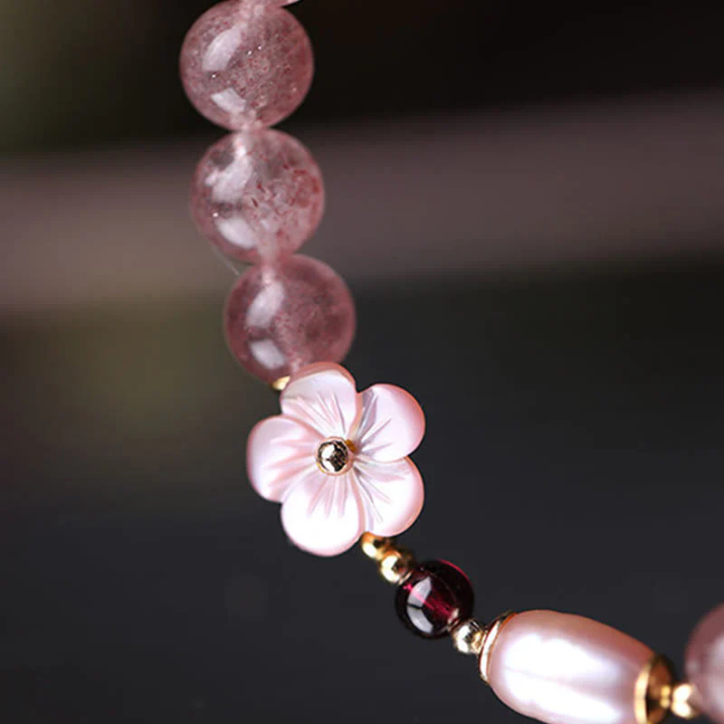 Bracciale Buddha Stones Strawberry Quartz Peach Blossom Love - Image 6