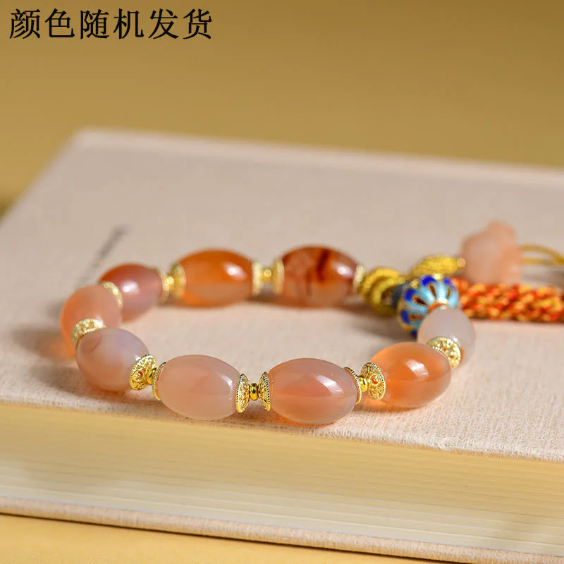 Bracciale Buddha Stones Tibetano Giada Bianca Agata Forza Fiducia - Image 4