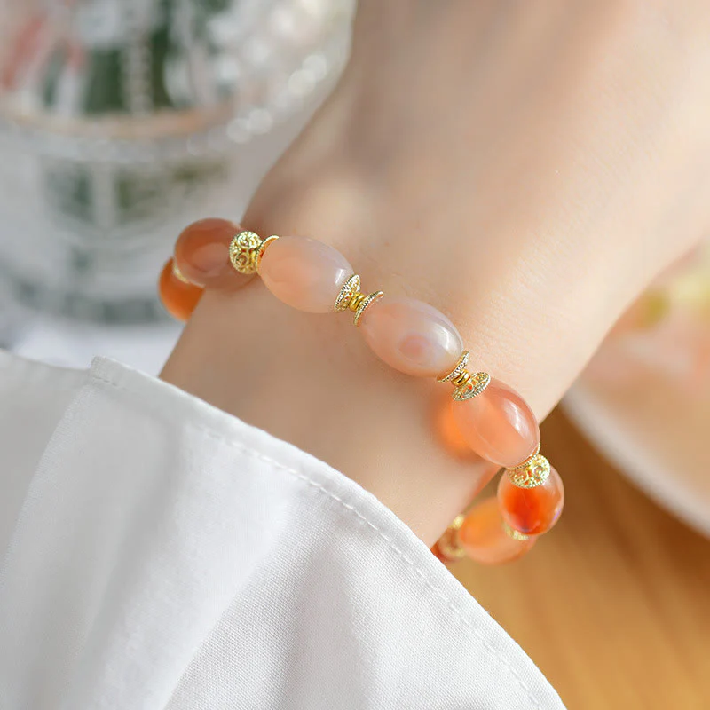 Bracciale Buddha Stones Tibetano Giada Bianca Agata Forza Fiducia - Image 6
