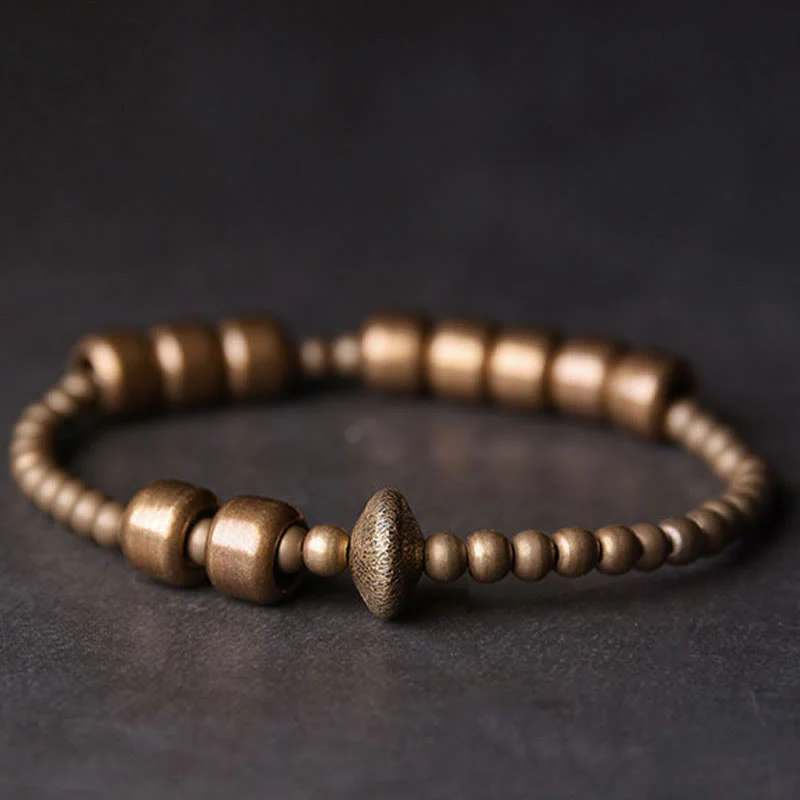 Bracciale Buddha Stones Vintage Rame Ottone Blance Wealth - Image 2
