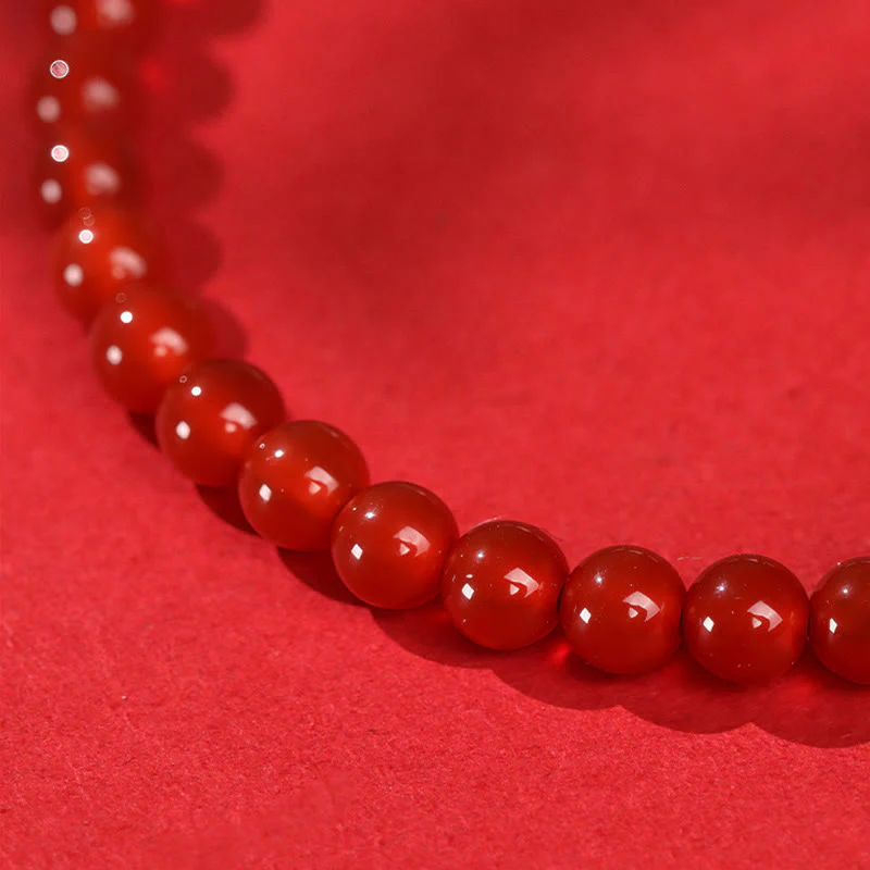 Bracciale Buddha Stones Year Of The Horse in agata rossa, argento sterling 999, cinabro e calma - Image 12