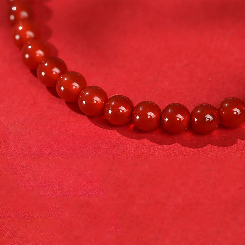 Bracciale Buddha Stones Year Of The Horse in agata rossa, argento sterling 999, cinabro e calma - Image 13